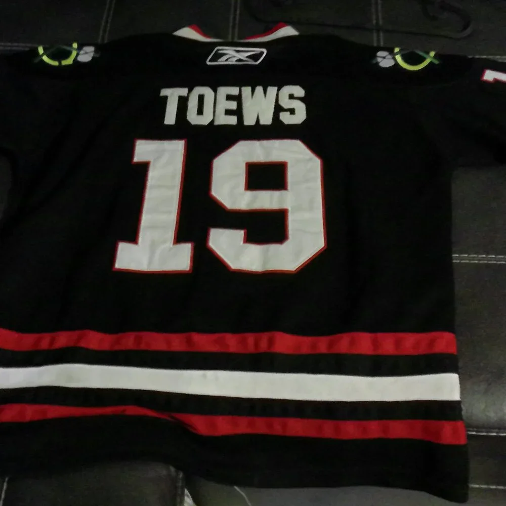 JONATHAN TOEWS CHICAGO BLACKHAWKS BLACK REEBOK PREMIER JERSEY XX-Large - Picture 10 of 14
